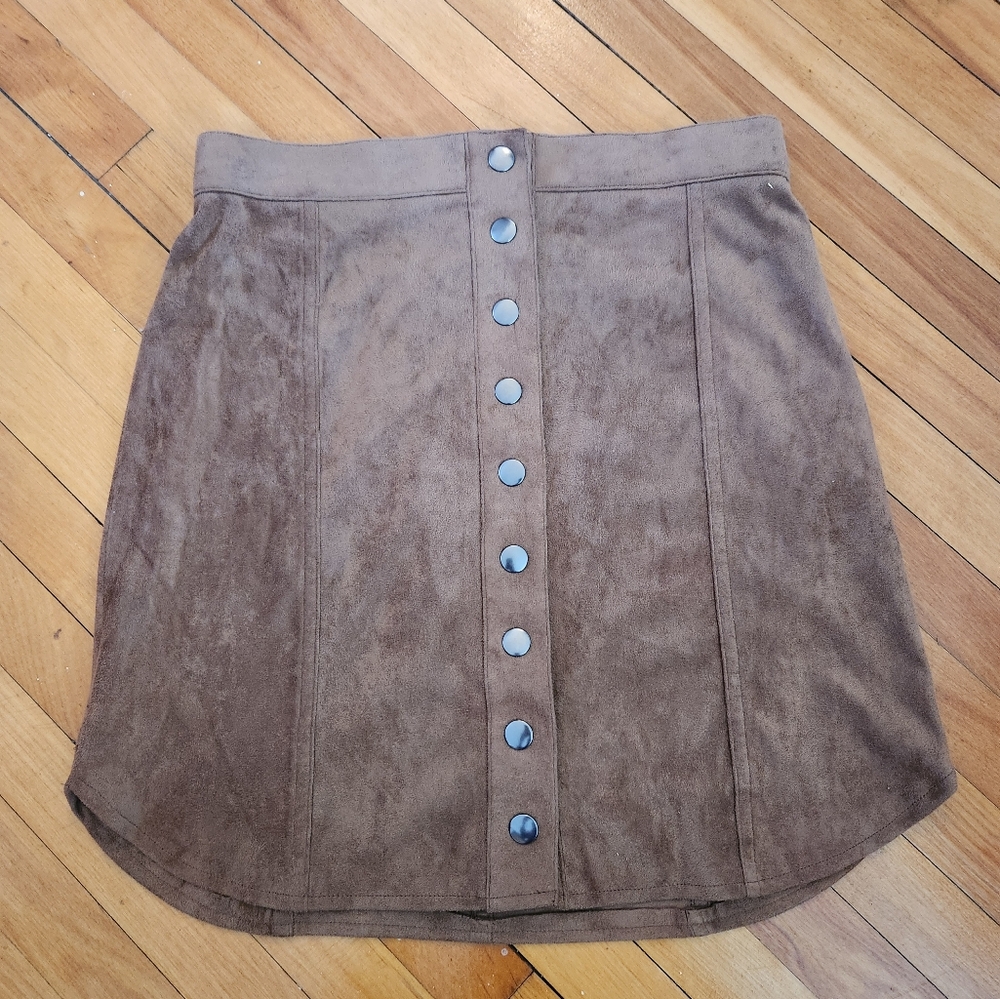 BB Dakota Faux Suede Mini Skirt